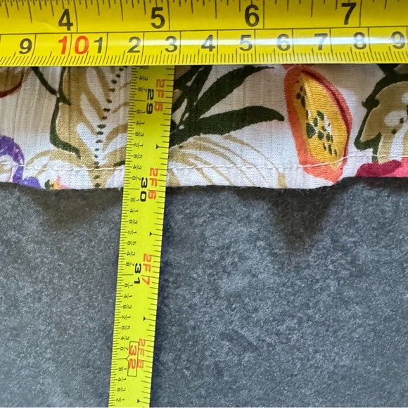 Angie pants M Multicolor Floral Wide Leg beachy coastal vacation festival boho - Picture 11 of 12